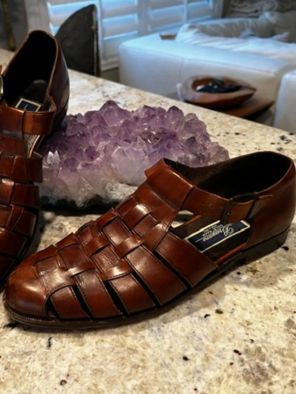 Men's Cole Haan Bragano Woven Leather Sandal Shoes 9.5M